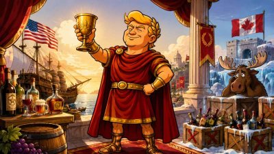 Trumpius Caesar und der Große Weinbecherkrieg gegen Kanadus Ahornicus